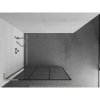 Mexen Kioto L, sprchová zástena Walk-In 100 x 200 cm, 8mm číre sklo čierny vzor, brúsená oceľ profil, 800-100-103-97-77