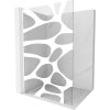 Mexen Kioto L, sprchová zástena Walk-In 80 x 200 cm, 8mm číre sklo biely vzor, biely profil, 800-080-103-20-97