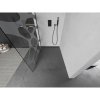 Mexen Kioto L, sprchová zástena Walk-In 100 x 200 cm, 8mm číre sklo biely vzor, čierny profil, 800-100-103-70-97