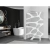Mexen Kioto L, sprchová zástena Walk-In 90 x 200 cm, 8mm číre sklo biely vzor, brúsená oceľ profil, 800-090-103-97-97