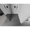 Mexen Kioto, sprchová zástena Walk-In 120 x 200 cm, 8mm sklo vzor zrkadlo, grafitový profil, 800-120-101-95-50