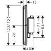 Hansgrohe ShowerSelect Comfort E, termostat pod omietku pre 2 spotrebiče s EN1717, chrómová, HAN-15578000
