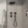 Hansgrohe ShowerSelect Comfort Q, termostat pod omietku pre 1 spotrebič a ďalší výtok, kartáčovaný čierny chróm, HAN-15589340