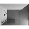 Mexen Kioto L, sprchová zástena Walk-In 90 x 200 cm, 8mm číre sklo čierny vzor, grafitový profil, 800-090-103-95-77