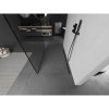 Mexen Kioto, sprchová zástena Walk-In 100 x 200 cm, 8mm číre sklo čierny vzor, grafitový profil, 800-100-002-95-70