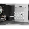 Mexen Kioto, sprchová zástena Walk-In 120 x 200 cm, 8mm číre sklo biely vzor, grafitový profil, 800-120-002-95-85