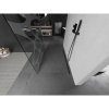 Mexen Kioto, sprchová zástena Walk-In 100 x 200 cm, 8mm číre sklo biely vzor, grafitový profil, 800-100-002-95-97