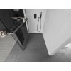 Mexen Kioto+, sprchová zástena Walk-In s poličkou a vešiakom 120 x 200 cm, 8mm číre sklo, grafitový profil, 800-120-121-66-00