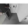 Mexen Kioto+, sprchová zástena Walk-In s poličkou a vešiakom 85 x 200 cm, 8mm číre sklo, grafitový profil, 800-085-121-95-00