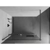 Mexen Kioto+, sprchová zástena Walk-In s poličkou a vešiakom 85 x 200 cm, 8mm číre sklo, grafitový profil, 800-085-121-95-00