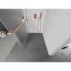 Mexen Kioto+, sprchová zástena Walk-In s poličkou a vešiakom 80 x 200 cm, 8mm sklo námraza, medený matný profil, 800-080-121-65-30