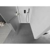 Mexen Kioto+, sprchová zástena Walk-In s poličkou a vešiakom 90 x 200 cm, 8mm sklo námraza, grafitový profil, 800-090-121-66-30