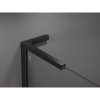 Mexen Kioto+ L, sprchová zástena Walk-In s poličkou a vešiakom 60 x 200 cm, 8mm číre sklo, čierny profil, 800-060-123-70-00