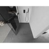 Mexen Kioto+ L, sprchová zástena Walk-In s poličkou a vešiakom 60 x 200 cm, 8mm číre sklo, čierny profil, 800-060-123-70-00