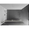 Mexen Kioto+ L, sprchová zástena Walk-In s poličkou a vešiakom 70 x 200 cm, 8mm číre sklo-námraza, brúsená oceľ profil, 800-070-123-97-35