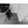 Mexen Kioto+ L, sprchová zástena Walk-In s poličkou a vešiakom 120 x 200 cm, 8mm šedé sklo, biely profil, 800-120-123-20-40