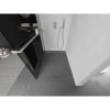 Mexen Kioto+ L, sprchová zástena Walk-In s poličkou a vešiakom 70 x 200 cm, 8mm šedé sklo, brúsená oceľ profil, 800-070-123-97-40