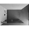 Mexen Kioto+ L, sprchová zástena Walk-In s poličkou a vešiakom 80 x 200 cm, 8mm sklo vzor zrkadlo, grafitový profil, 800-080-123-66-50