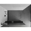 Mexen Kioto+ L, sprchová zástena Walk-In s poličkou a vešiakom 80 x 200 cm, 8mm sklo vzor zrkadlo, čierny profil, 800-080-123-70-50