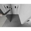 Mexen Kioto+ L, sprchová zástena Walk-In s poličkou a vešiakom 80 x 200 cm, 8mm sklo vzor zrkadlo, čierny profil, 800-080-123-70-50