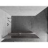 Mexen Kioto+ L, sprchová zástena Walk-In s poličkou a vešiakom 110 x 200 cm, 8mm sklo vzor zrkadlo, brúsená oceľ profil, 800-110-123-97-50