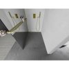 Mexen Kioto+ L, sprchová zástena Walk-In s poličkou a vešiakom 120 x 200 cm, 8mm sklo vzor zrkadlo, zlatý matný profil, 800-120-123-55-50
