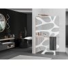Mexen Kioto+ L, sprchová zástena Walk-In s poličkou a vešiakom 120 x 200 cm, 8mm číre sklo biely vzor, medený matný profil, 800-120-123-65-97