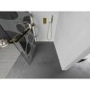 Mexen Kioto+ L, sprchová zástena Walk-In s poličkou a vešiakom 110 x 200 cm, 8mm číre sklo biely vzor, zlatý lesklý profil,800-110-123-50-97