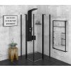 Polysan, ZOOM BLACK štvorcová sprchová zástena 800x800mm, rohový vstup, ZL4815BL-02