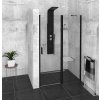 Polysan, ZOOM BLACK štvorcová sprchová zástena 800x800mm, rohový vstup, ZL4815BL-02