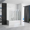 Rea Idea, vaňová zástena, 5-krídlová, 120 x 140 cm, chróm-transparentná, REA-W0850