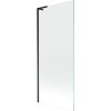 Mexen Next L, 1-krídlová vaňová zástena 80 x 150 cm, 6mm číre sklo, čierny profil, 895-080-000-03-00-70