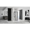 Rea Rapid Slide, posuvné sprchové dvere 1400 x 1950 mm, 6mm číre sklo, čierny profil, REA-P6404