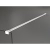 Mexen Kioto+, sprchová zástena Walk-In s poličkou a vešiakom 80 x 200 cm, 8mm číre sklo, biely profil, 800-080-121-20-00