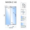 Rea Nixon, posuvné sprchové dvere 140x190 cm, ľavé, 8mm číre sklo, chrómový profil, REA-K5006