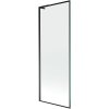 Mexen Next L, 1-krídlová vaňová zástena 70 x 150 cm, 6mm číre sklo-čierny vzor, čierny profil, 895-070-000-03-70-70