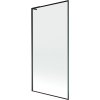Mexen Next L, 1-krídlová vaňová zástena 90 x 150 cm, 6mm číre sklo-čierny vzor, čierny profil, 895-090-000-03-70-70