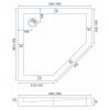 Rea Diamond Gold, päťuholníkový sprchový kút 90 x 90 cm, 6mm číre sklo, zlatá lesklá, REA-K4904