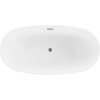 Mexen Eris, voľne stojaca vaňa 180 x 80 cm, biela, brúsený grafit prepad, 53441808000-95