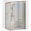 Rea Solar Gold Elegant, sprchový kút s posuvnými dverami 120 (dvere) x 90 (stena) x 195 cm, 6mm číre sklo, zlatý profil, REA-K4902