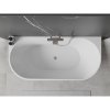 Mexen Oval, voľne stojaca nástenná vaňa 170 x 80 cm, biela, brúsená oceľ prepad, 52671708000-97