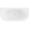 Mexen Oval, voľne stojaca nástenná vaňa 170 x 80 cm, biela, brúsená oceľ prepad, 52671708000-97