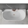 Mexen Oval, voľne stojaca nástenná vaňa 180 x 80 cm, biela, ružové zlato prepad, 52671808000-60