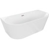 Mexen Oval, voľne stojaca nástenná vaňa 180 x 80 cm, biela, ružové zlato prepad, 52671808000-60