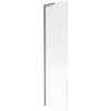 Mexen Next L, 1-krídlová vaňová zástena 50 x 150 cm, 6mm sklo s rebrovým vzorom, grafitový profil, 895-050-000-03-09-95