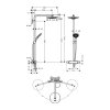 Hansgrohe Raindance Select S, Showerpipe 240 2jet s termostatom, biela/chrómová, HAN-27129400