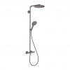 Hansgrohe Raindance Select S, Showerpipe 240 1jet PowderRain s termostatom, kartáčovaný čierny chróm, HAN-27633340