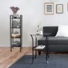 Erga Lexa, kúpeľňový kovový regál so 4 policami 28x33x114,5 cm, čierna matná, ERG-YKA-P.LEXA-4-BLK