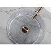 Rea Cristal, sklenené umývadlo na dosku 355 x 355 x 115 mm, dymové sklo, REA-U9615