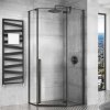 Rea Diamond, sprchovací kút 90x90x200 cm + biela sprchová vanička, KPL-05622